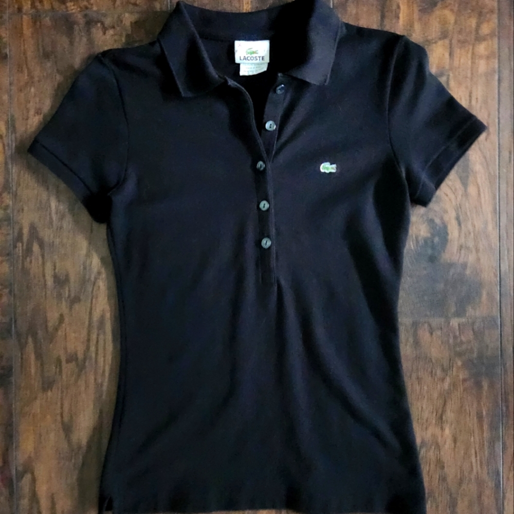 Lacoste black slim fit polo Size 38